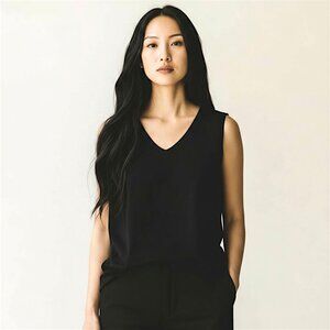 Chico’s Travelers Velvet Tank Top Black Size 3 (XL 16/18) – Classic Stretch Knit